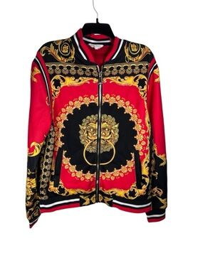 Men's Royal 7Even Red | Black | Gold Track Jacket Size L